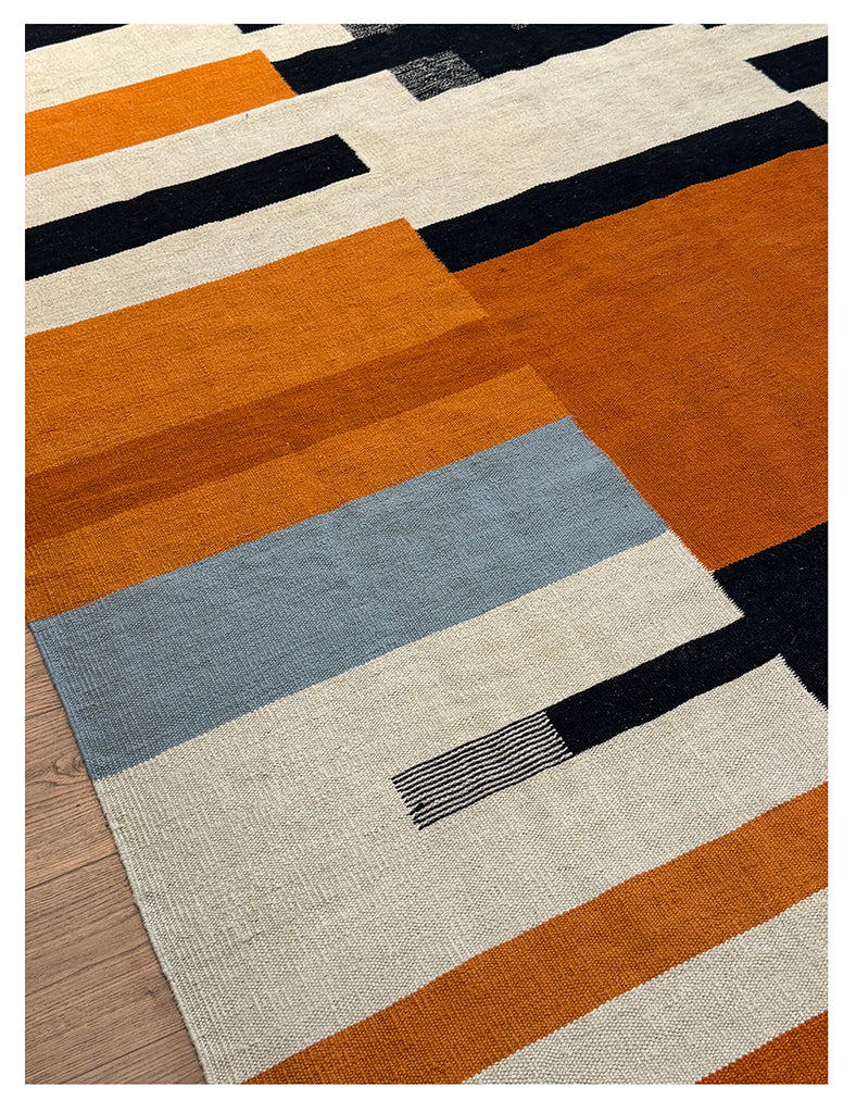 Bauhaus Rug | 310cm x 198cm | Contemporary Kilim | Emma Mellor Rugs