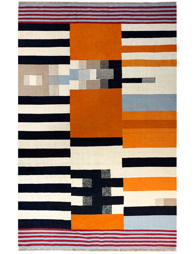 Bauhaus Rug | 310cm x 198cm | Contemporary Kilim | Emma Mellor Rugs