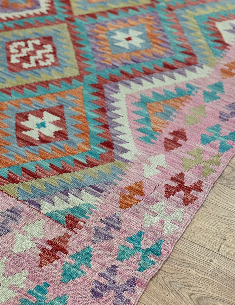 Kilim Rug | 231cm x 175cm | Chalk Kilim Rug | Emma Mellor Rugs London