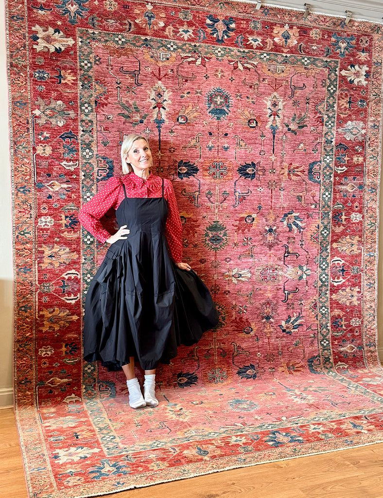 Damascus Rose Gendje Rug | 370cm x 275cm | Emma Mellor Handmade Rugs