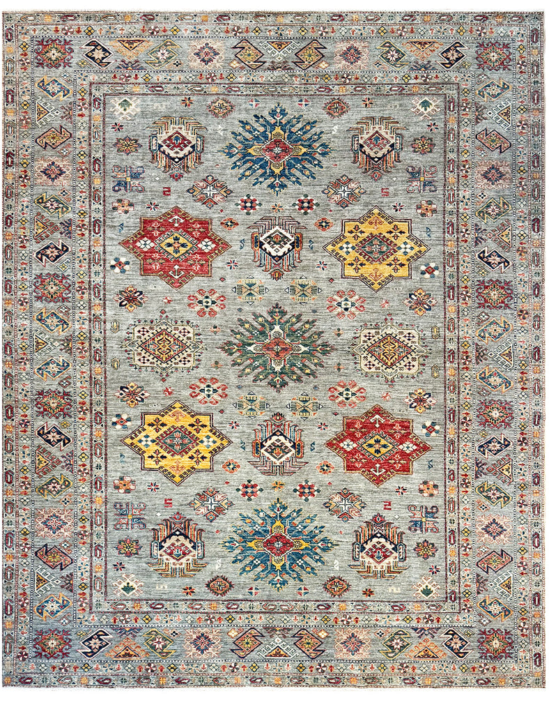 Soft Rabbit Grey Gendje Rug | 305cm x 245cm | Rugs | Emma Mellor Rugs