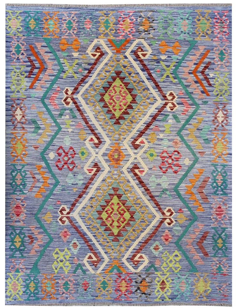 Kilim Rug | 200cm x 159cm | Chalk Kilim Rug | Emma Mellor Rugs London