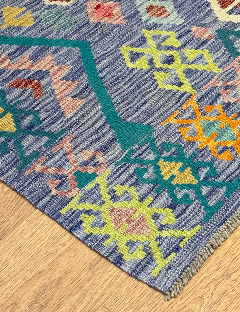 Kilim Rug | 200cm x 159cm | Chalk Kilim Rug | Emma Mellor Rugs London