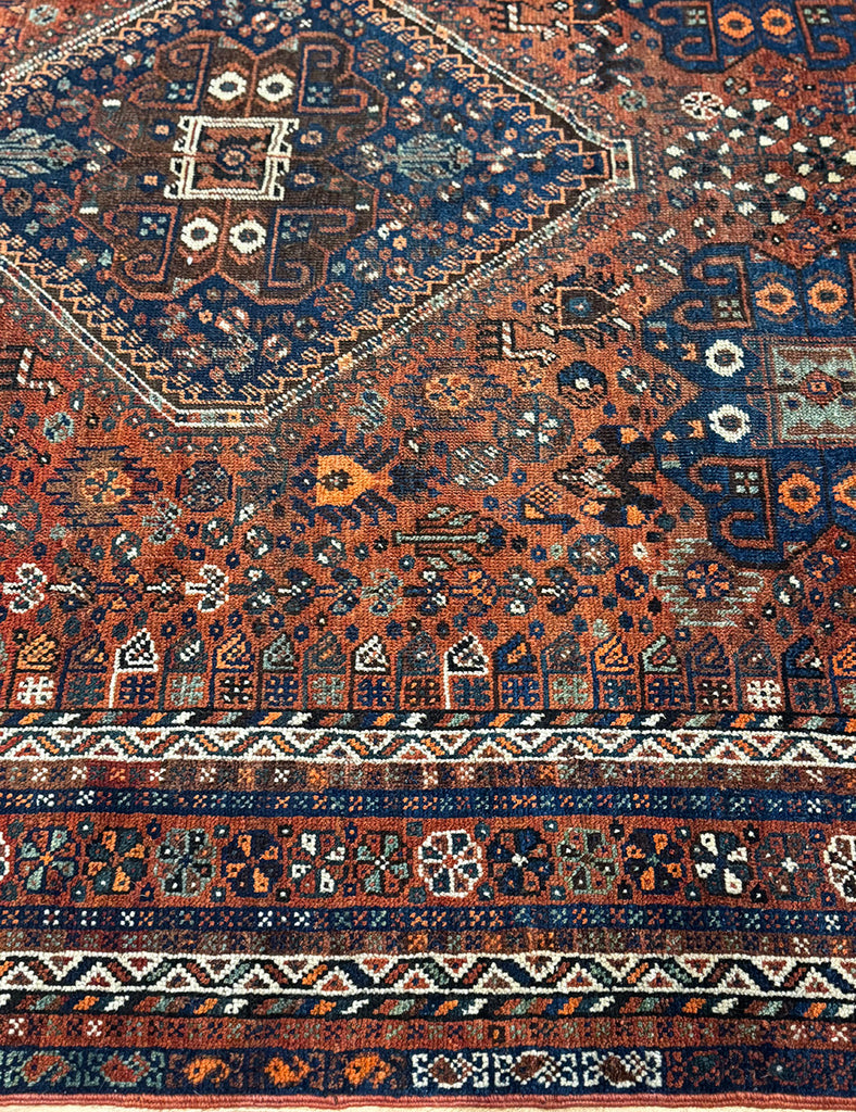 Qashqai Rug | 196cm x 173cm | Antique Rugs | Emma Mellor Handmade Rugs