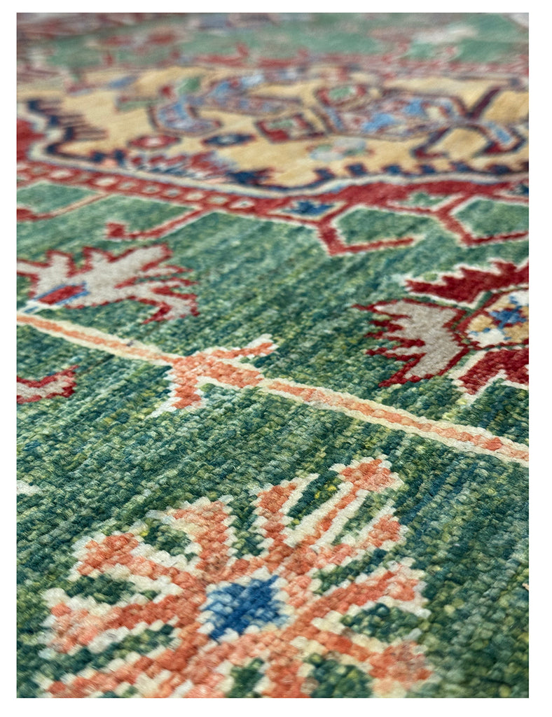 Green Shirvan Rug | 380cm x 270cm | Large | Emma Mellor Handmade Rugs