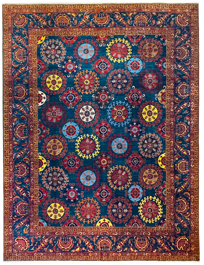 Suzani Rug | 365cm x 270cm | Large Rugs | Emma Mellor Handmade Rugs