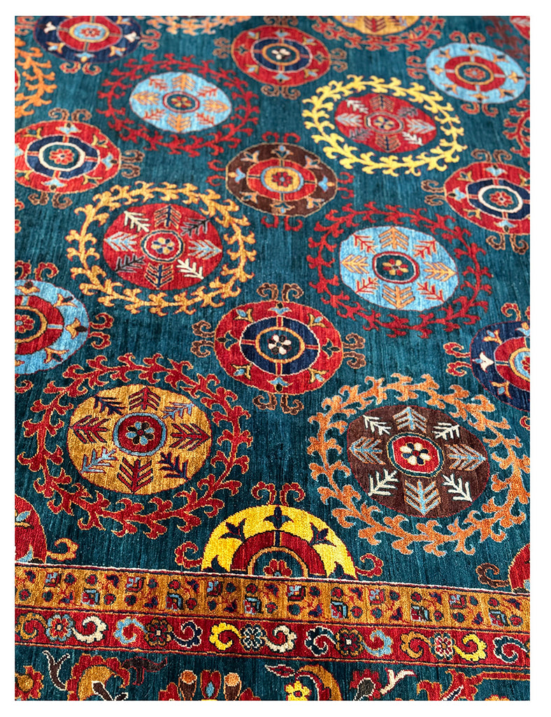 Suzani Rug | 365cm x 270cm | Large Rugs | Emma Mellor Handmade Rugs