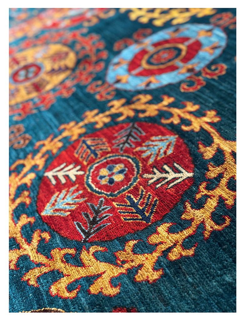 Suzani Rug | 365cm x 270cm | Large Rugs | Emma Mellor Handmade Rugs