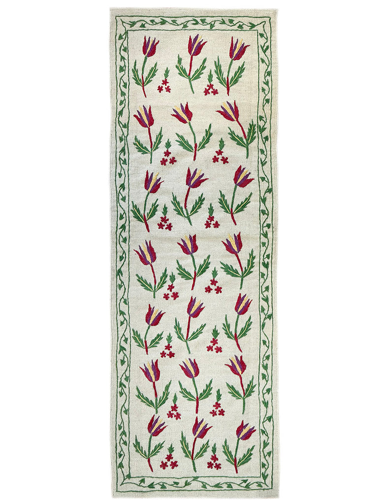 Tulip Suzani Rug | 183cm x 63cm | Suzani Rugs | Emma Mellor Rugs