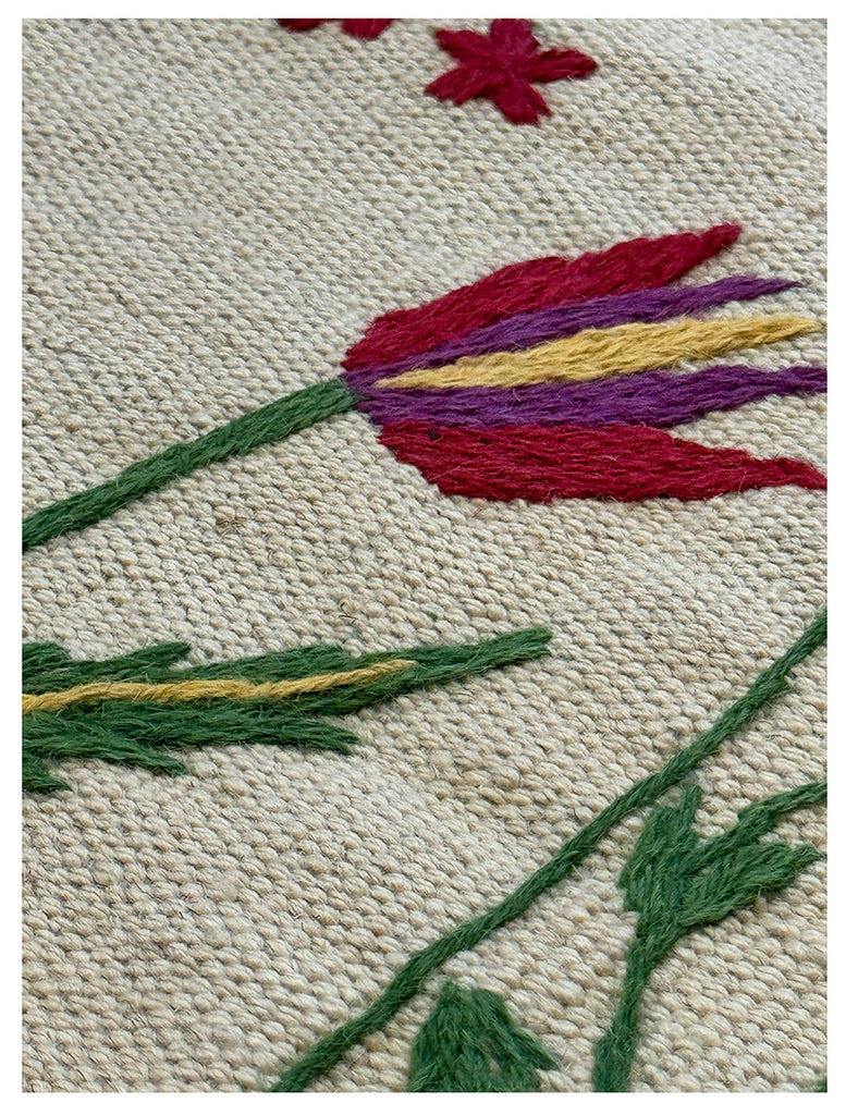 Tulip Suzani Rug | 183cm x 63cm | Suzani Rugs | Emma Mellor Rugs