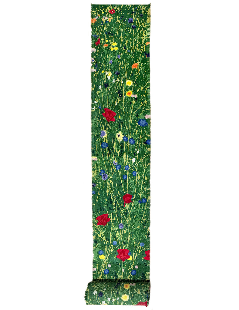 Handknotted Meadow Runner | 750cm x 60cm | Emma Mellor Handmade Rugs