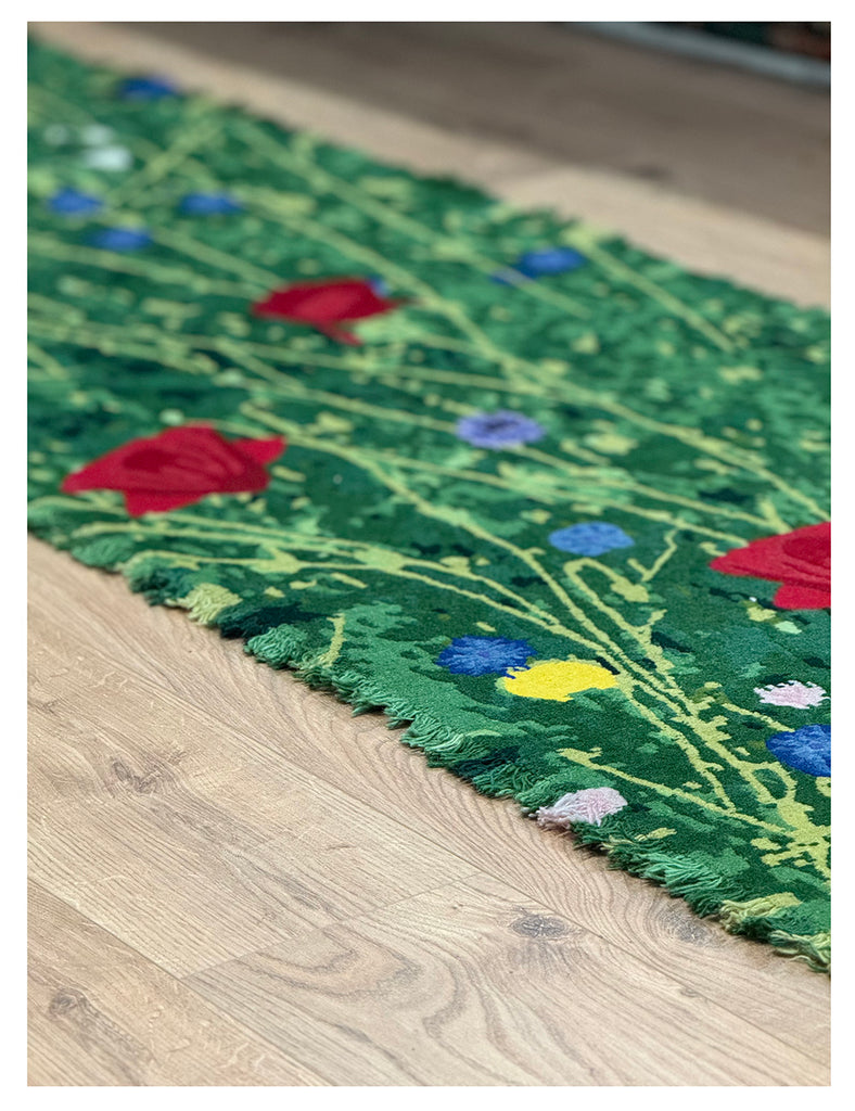 Handknotted Meadow Runner | 750cm x 60cm | Emma Mellor Handmade Rugs