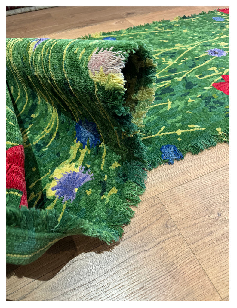 Handknotted Meadow Runner | 750cm x 60cm | Emma Mellor Handmade Rugs