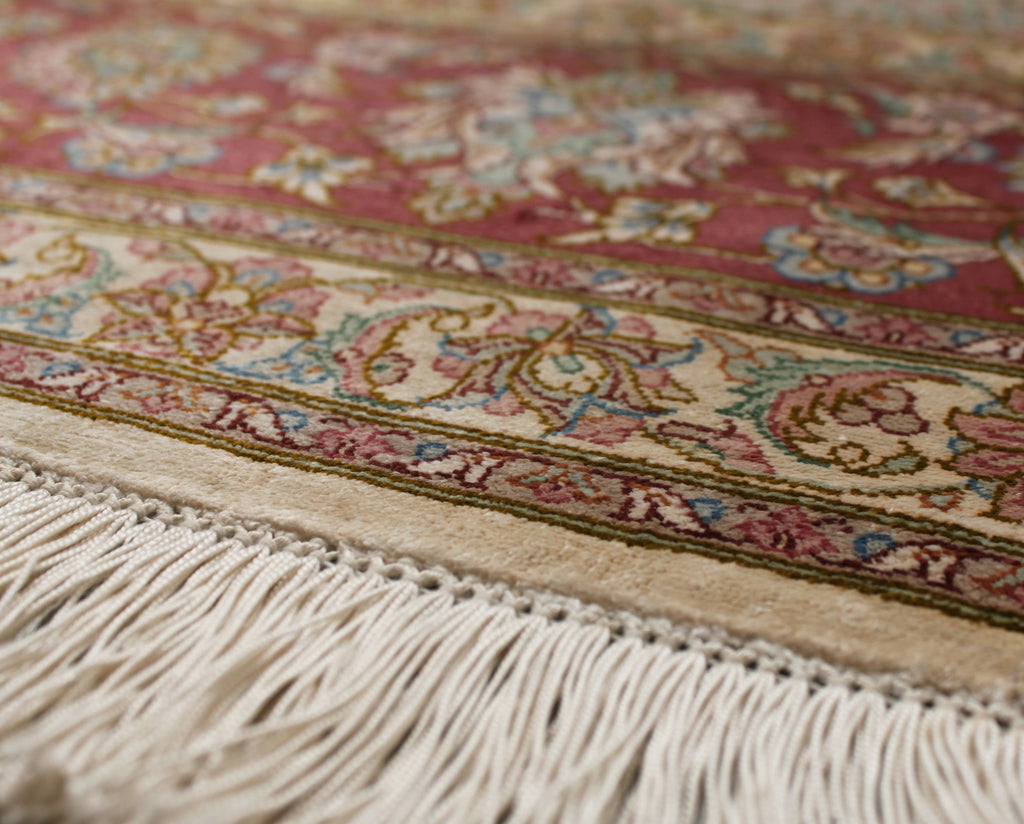 Fine Persian Silk Qum - 300cm x 198cm (9'10 x 6'6) - Silk Rugs - HANDMADE RUG COMPANY