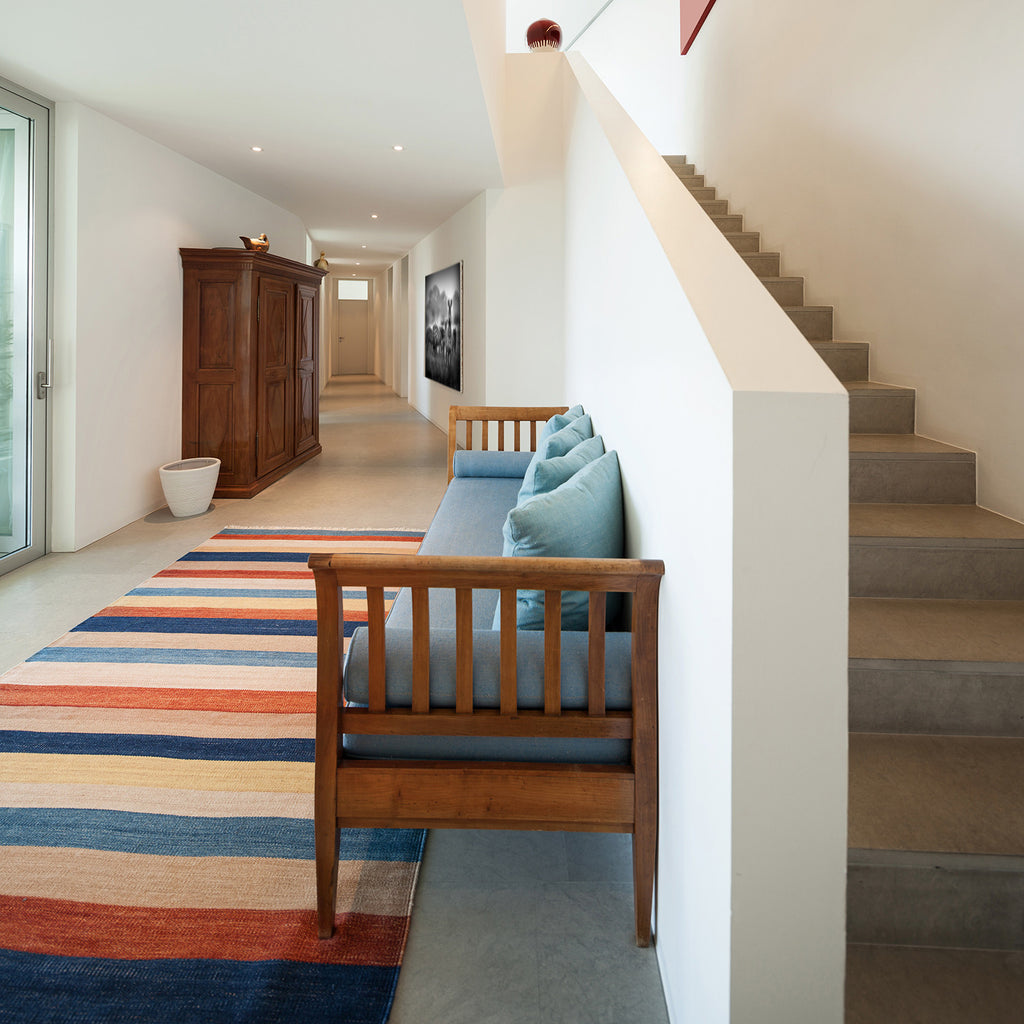 Gabbed modern hall runner - the handmade rug company