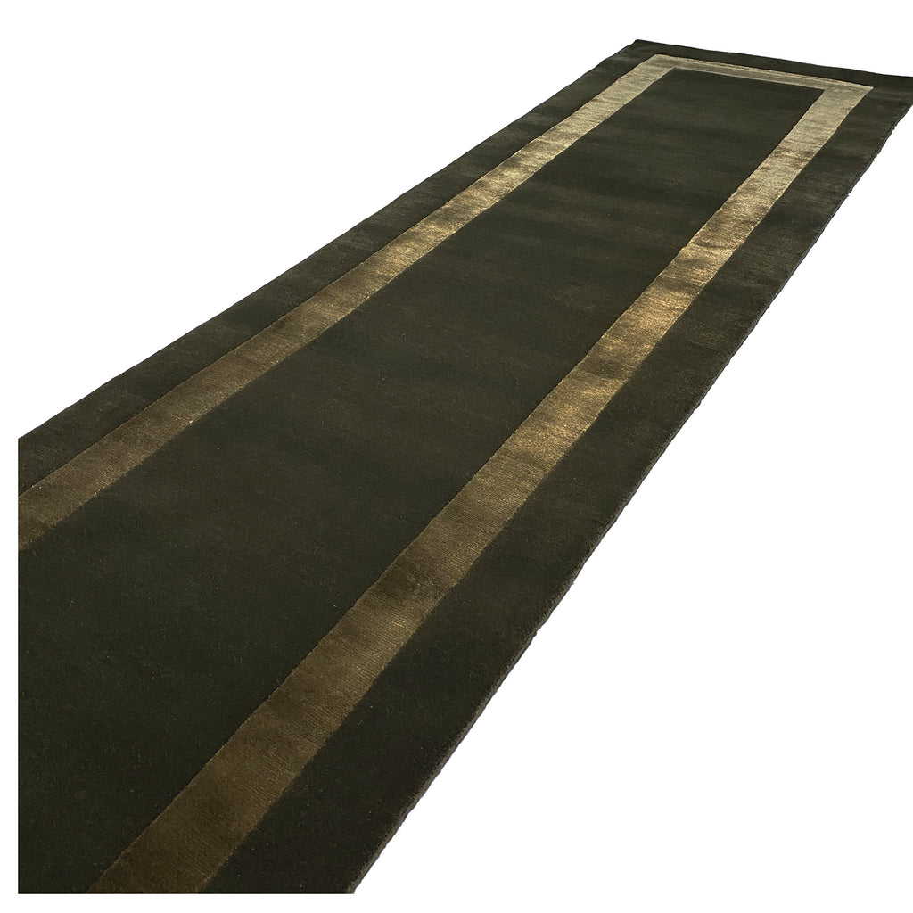 OBSIDIAN GREEN by The Handmade Rug Company  -  Contemporary Hall Runners - HANDMADE RUG COMPANY