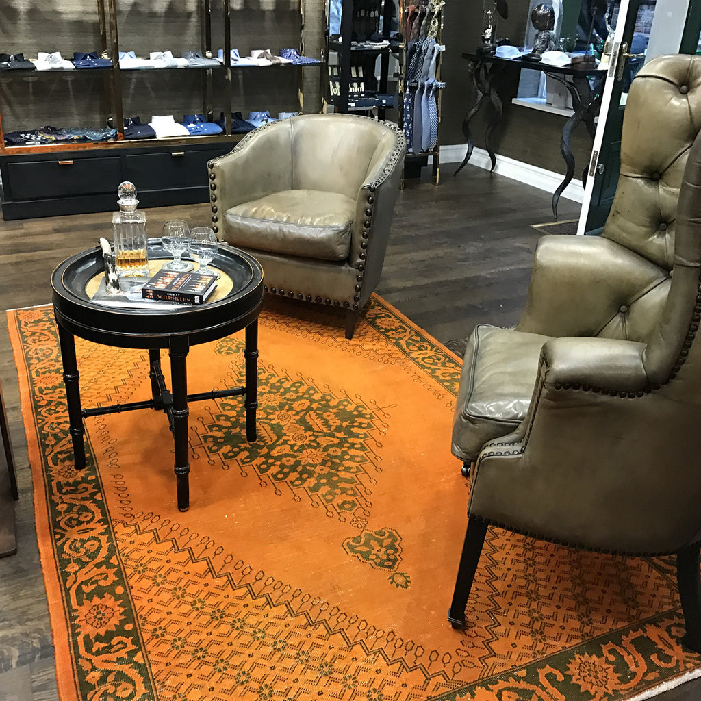 overdyed vintage rug