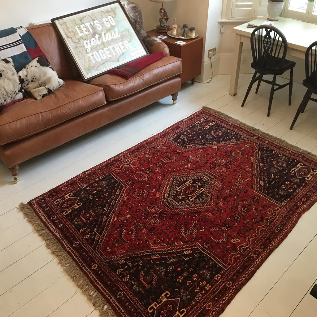 handmade nomadic qashqai rug