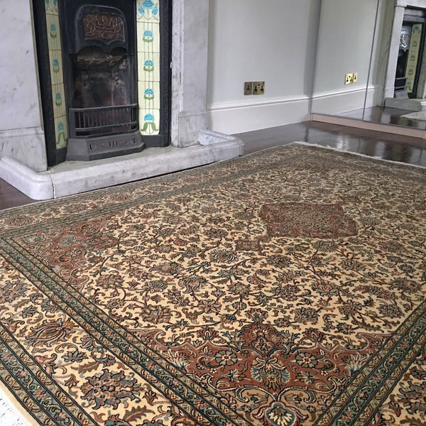 a handmade silk rug from the handmade rug company