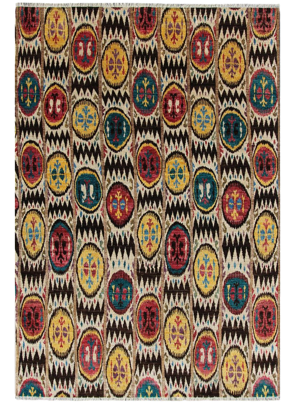 RUG FEATURE : IKAT RUGS– EMMA MELLOR HANDMADE RUGS LIMITED LONDON