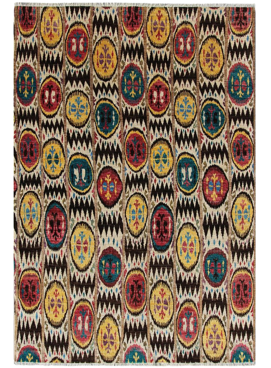 RUG FEATURE : IKAT RUGS– EMMA MELLOR HANDMADE RUGS LIMITED LONDON