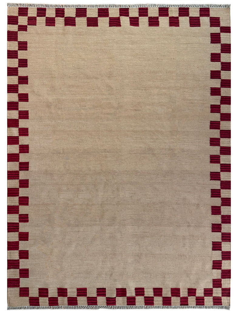 Chequerboarder Kilim | 240cm x 170cm | Scandinavian  | Emma Mellor