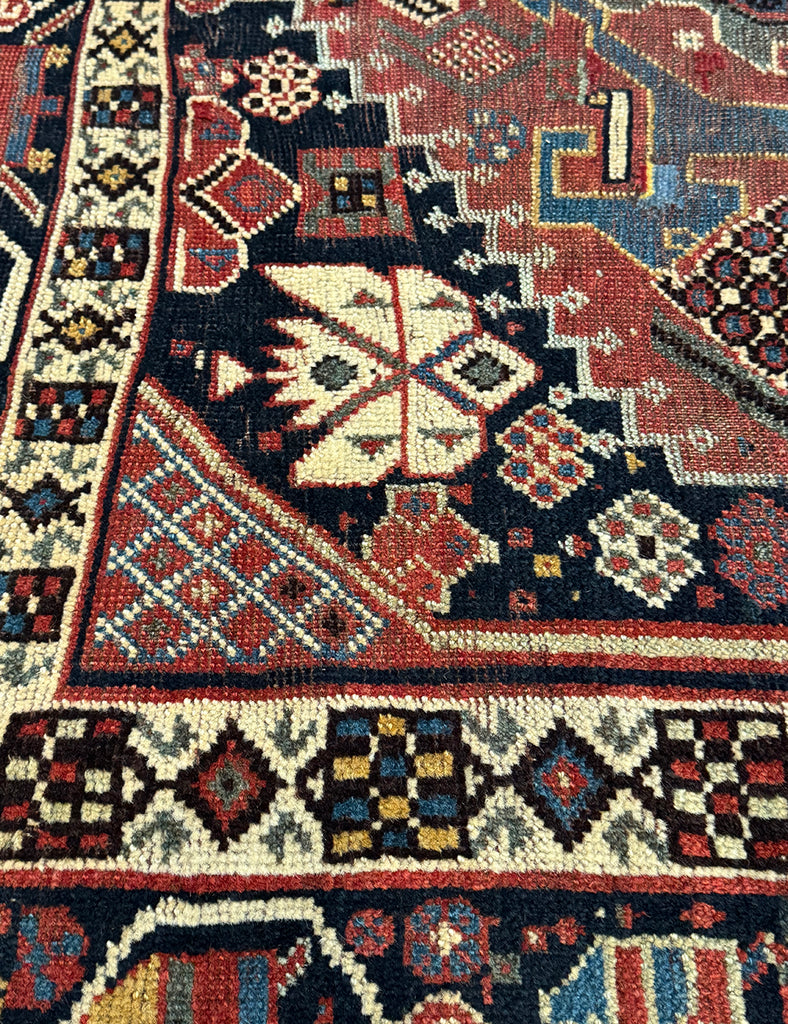 Antique tribal carpet from the Khamseh Confederacy, Fars Province - Khamseh Rugs are among the very finest rugs and carpets. Khamseh Rug -  | Emma Mellor Handmade Rugs