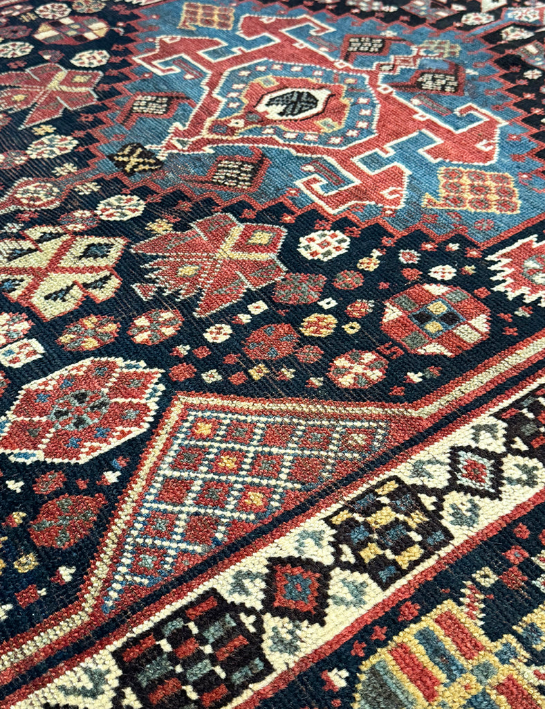 Antique tribal carpet from the Khamseh Confederacy, Fars Province - Khamseh Rugs are among the very finest rugs and carpets. Khamseh Rug -  | Emma Mellor Handmade Rugs