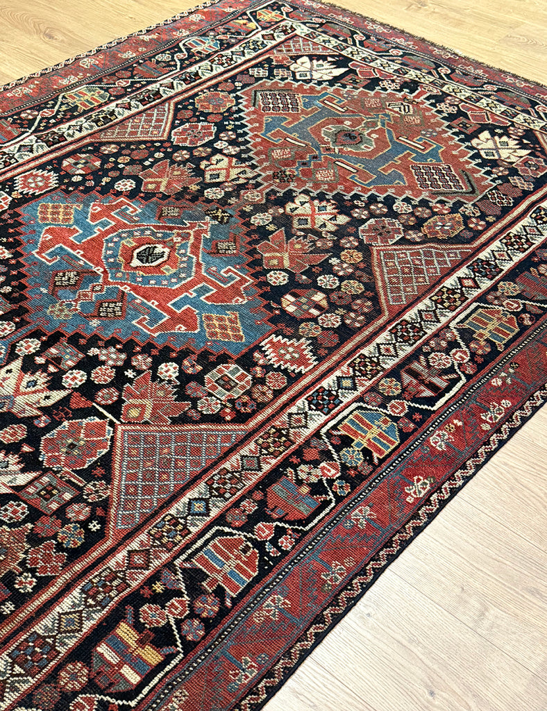 Antique tribal carpet from the Khamseh Confederacy, Fars Province - Khamseh Rugs are among the very finest rugs and carpets. Khamseh Rug -  | Emma Mellor Handmade Rugs