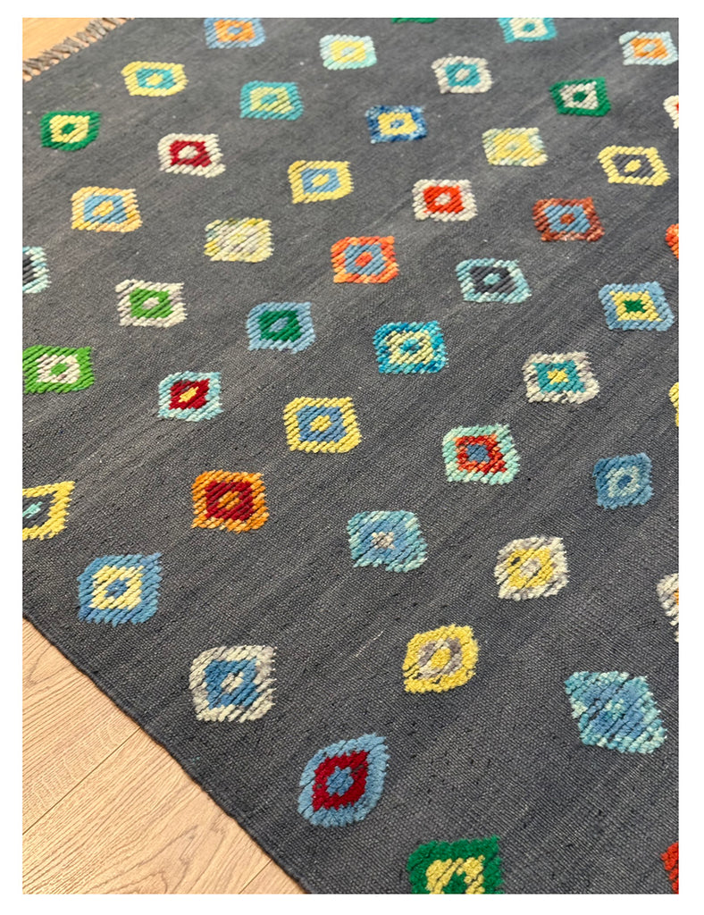 Lubilou Kilim Rug | 195cm x 158cm | Rugs and Kilims | Emma Mellor Rugs