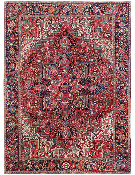 Antique Heriz Rug | 414cm x 305cm | Antique Carpets | Emma Mellor Rugs
