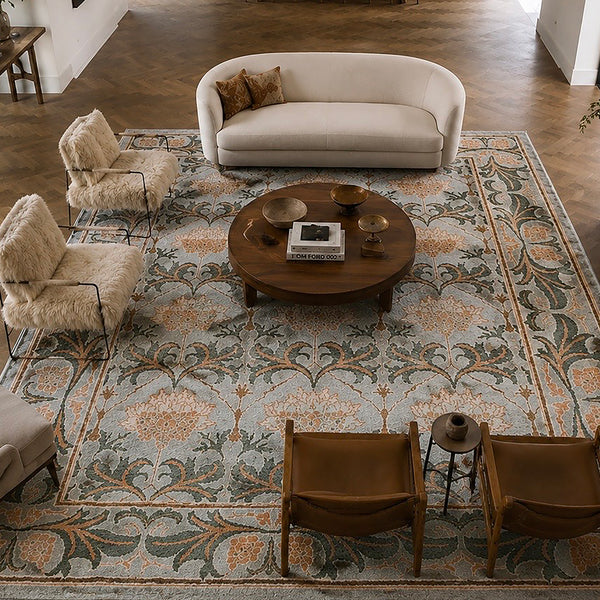 Arts & Crafts Rugs - Handknotted according to traditional methods using wool  - Signature Collection Emma Mellor Handmade Rugs London