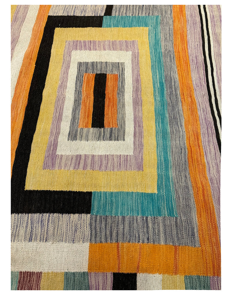 Bauhaus Rug | 240cm x 173cm | Contemporary Kilim | Emma Mellor Rugs