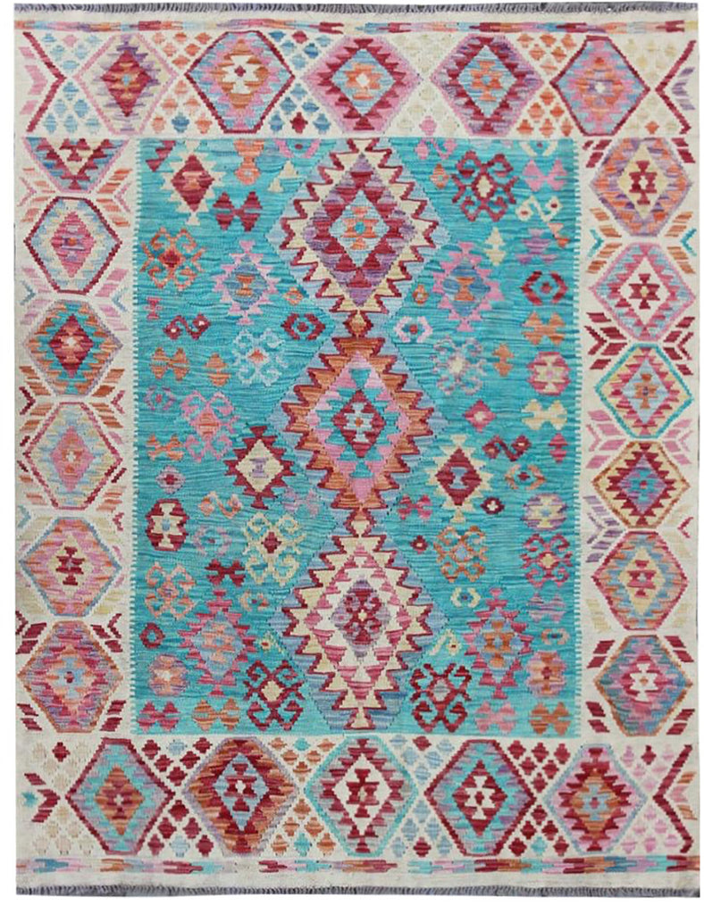 Kilim Rug | 195cm x 150cm | Chalk Kilim Rug | Emma Mellor Rugs London