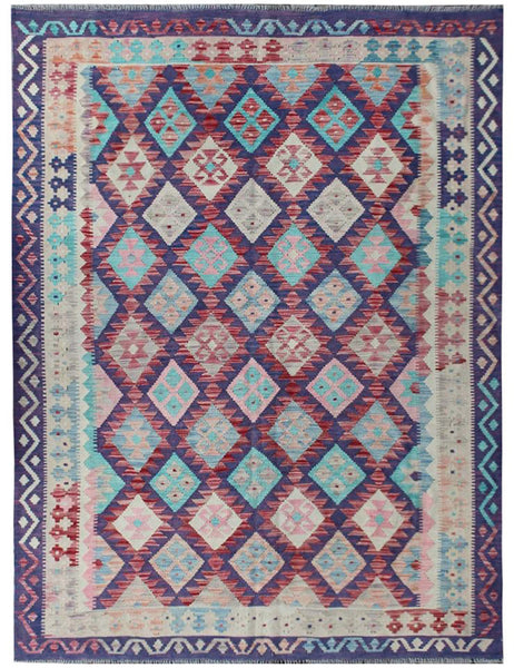 Kilim Rug | 241cm x 181cm | Chalk Kilim Rug | Emma Mellor Rugs London