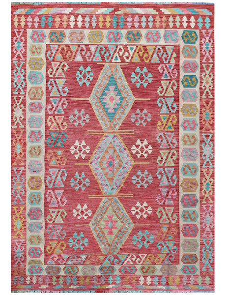 Kilim Rug | 243cm x 173cm | Chalk Kilim Rug | Emma Mellor Rugs London