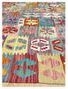 Kilim Rug | 199cm x 151cm | Chalk Kilim Rug | Emma Mellor Rugs London