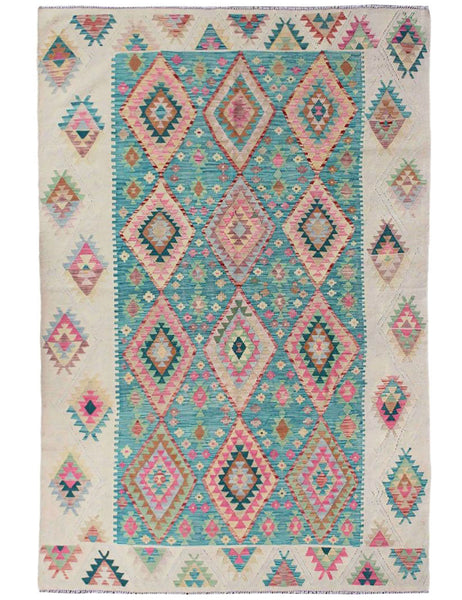 Kilim Rug | 295cm x 198cm  | Chalk Kilim Rug | Emma Mellor Rugs London