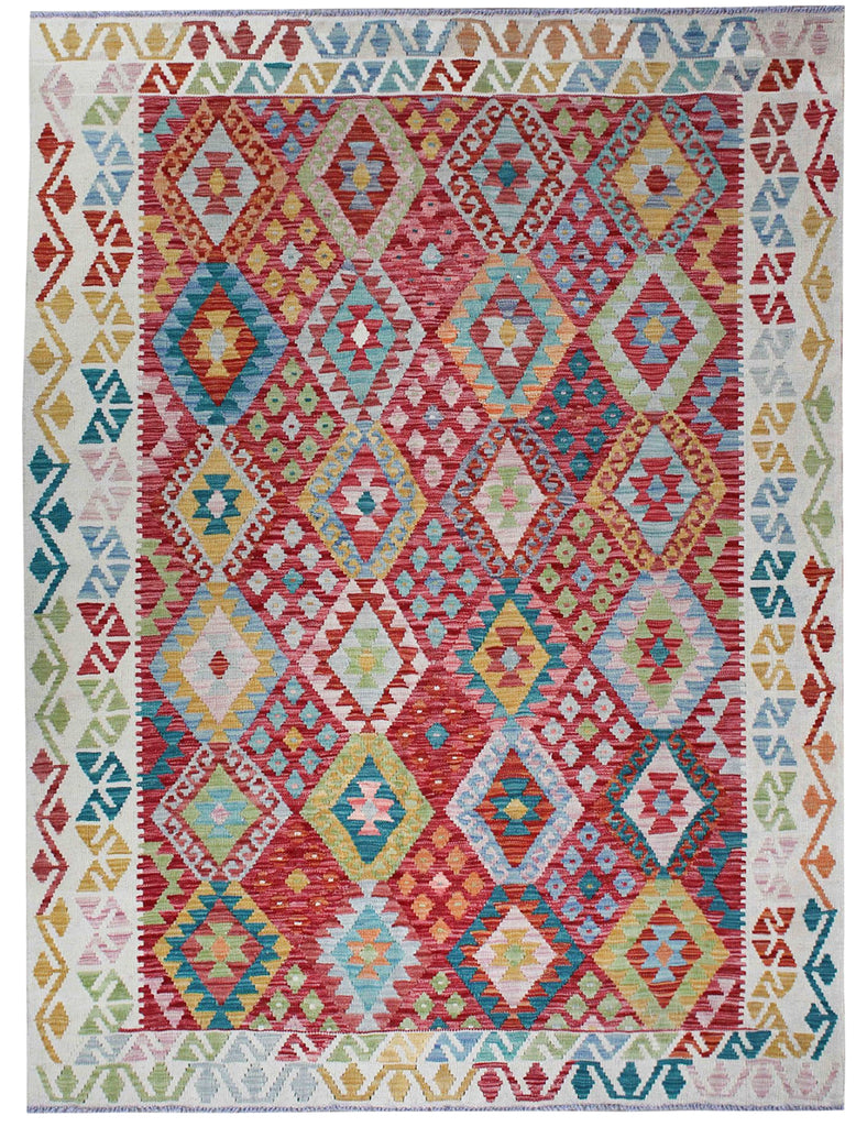 Kilim Rug | 232cm x 172cm | Chalk Kilim Rug | Emma Mellor Rugs London