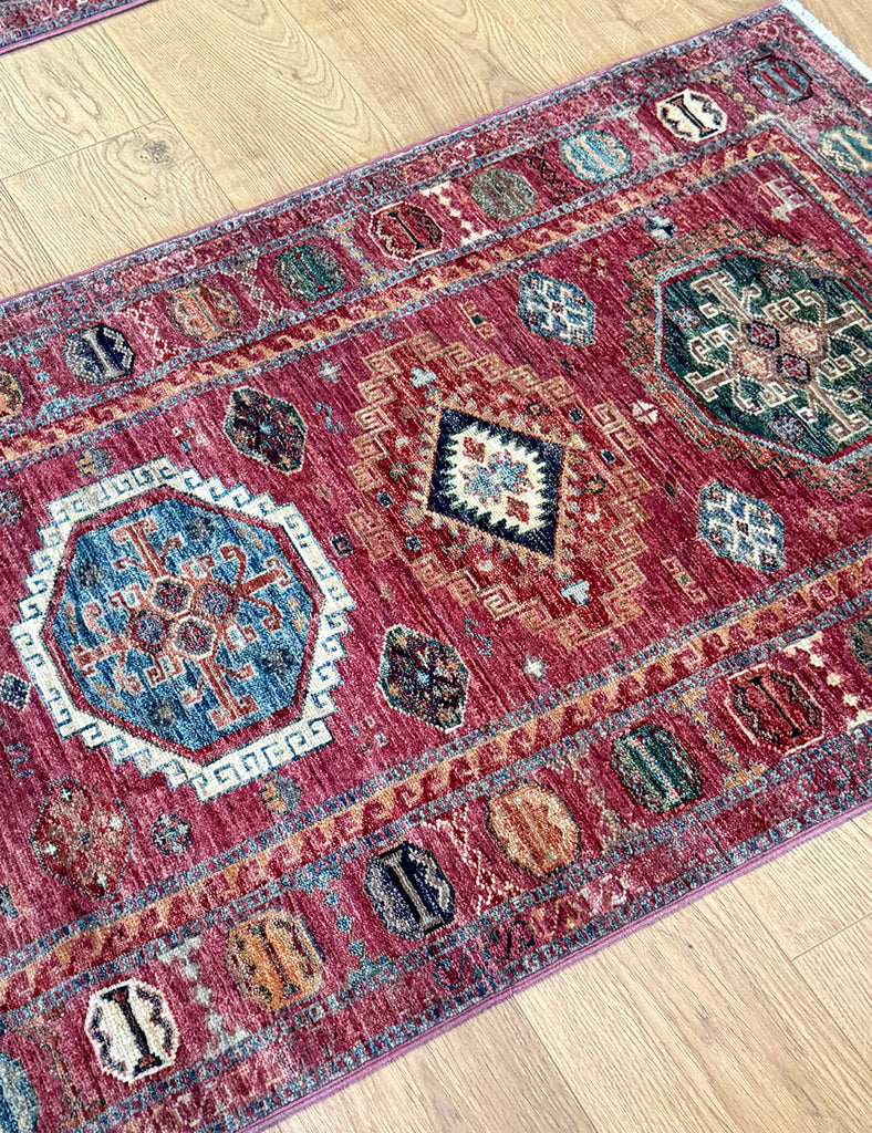 Dusty Rose Hall Runner | 307cm x 81cm | Gendje Rug | Emma Mellor Rugs