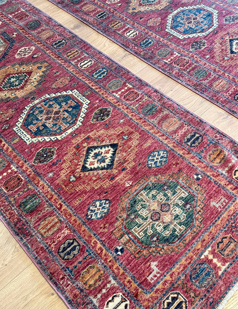 Dusty Rose Hall Runner | 307cm x 81cm | Gendje Rug | Emma Mellor Rugs