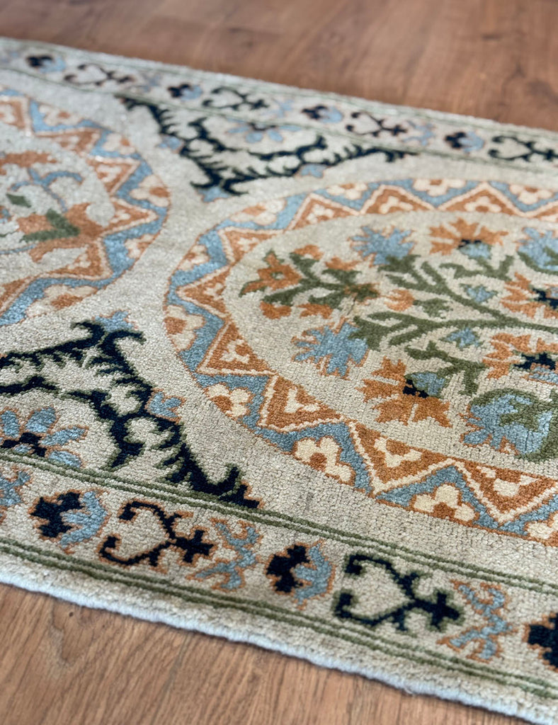 Suzani Garden Tile Hall Runner | 307cm x 80cm | Garden Tile | Emma Mellor Rugs