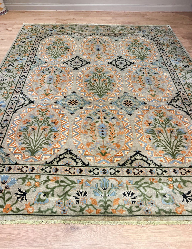 Garden Tile Rug |  305cm x 245cm | Suzani Rugs | Emma Mellor Rugs