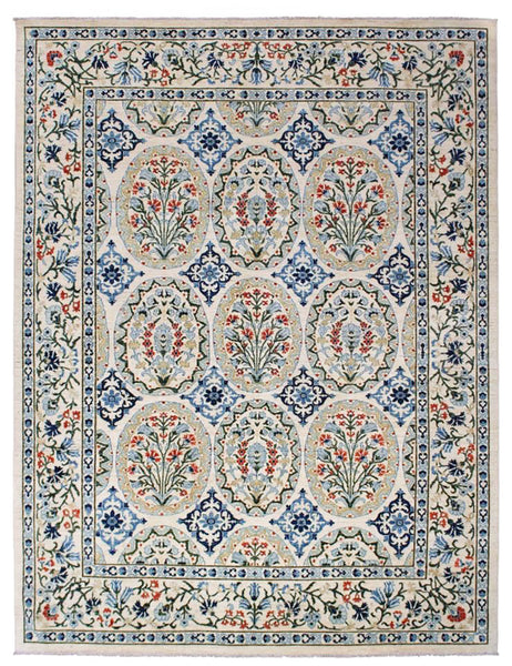 Garden Tile Rug | 350cm x 269cm | Handmade Rugs | Emma Mellor Rugs