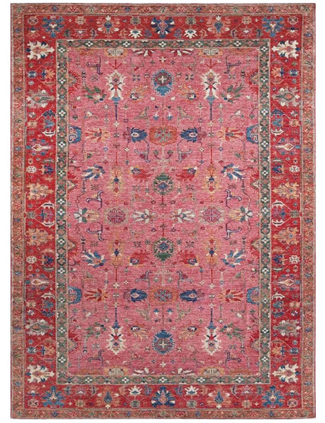 Raspberry Gendje Rug | 376cm x 280cm | Emma Mellor Handmade Rugs