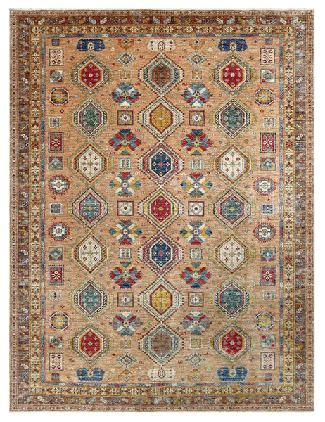 Tobacco Gendje Rug | 370cm x 278cm | Large Rugs | Emma Mellor Rugs