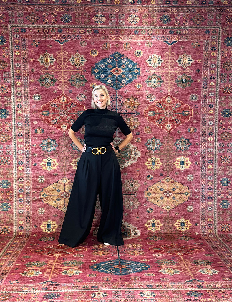 Raspberry Gendje Rug | 430cm x 300cm | Emma Mellor Handmade Rugs