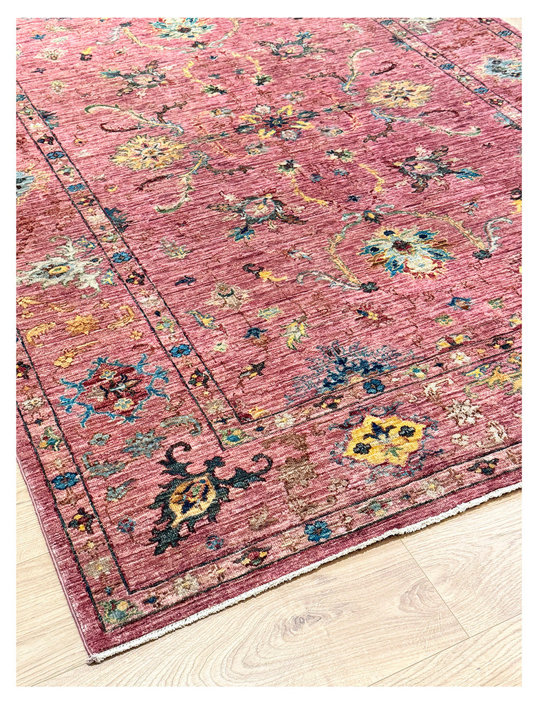 Dusky Rose Gendje | 245cm x 170cm | Rugs | Emma Mellor Handmade Rugs