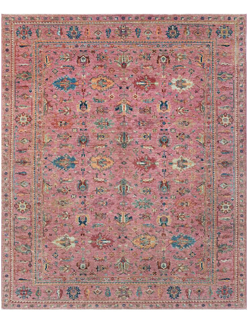 Raspberry Gendje Rug | 310cm x 245cm | Emma Mellor Handmade Rugs