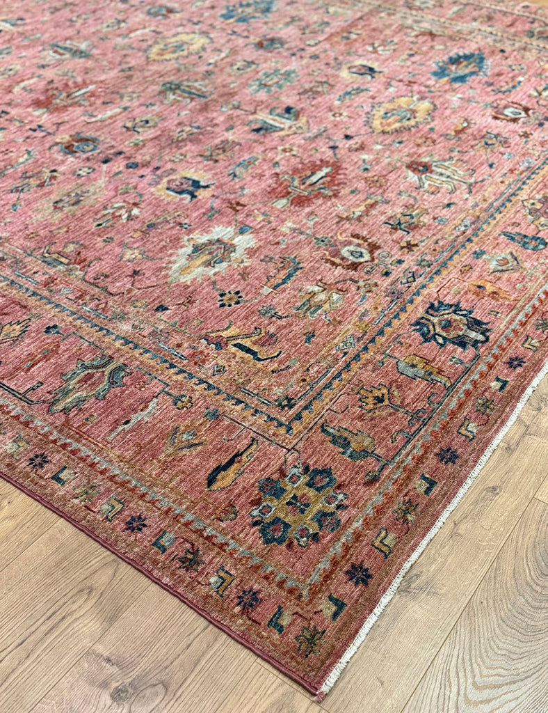 Raspberry Gendje Rug | 310cm x 245cm | Emma Mellor Handmade Rugs